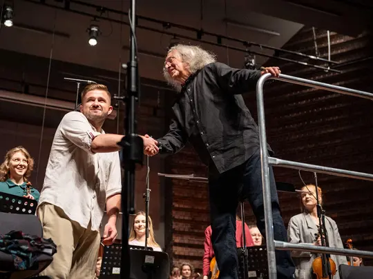 Dawid Aleksy Dorożyński, tw&oacute;rca kompozycji Fantazje Zgiełk Myśli oraz Maestro Marek Pijarowski