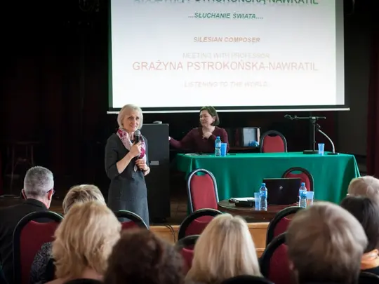 "Kompozytorka śląska." Spotkanie z prof. Grażyną Pstrokońską-Nawratil towarzyszące XIV Międzynarodowej Konferencji z cyklu "Tradycje śląskiej kultury muzycznej" 03.03.2016
