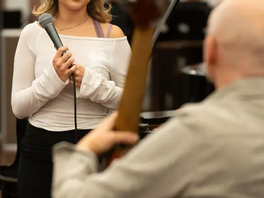 Lars Danielsson and Jazz Masterclass workshop participant Możdzer Danielsson Fresco