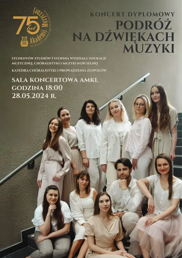 Koncert dyplomowy &bdquo;Podr&oacute;ż na dźwiękach muzyki&rdquo;