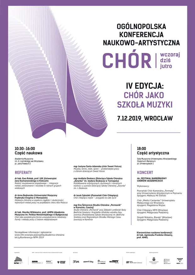 Og&oacute;lnopolska Konferencja Naukowo-Artystyczna: CH&Oacute;R - wczoraj, dziś, jutro