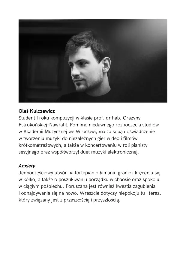 Koncert Kompozytorski IX Studenckiej Konferencji Naukowej Wieloznaczność dźwięku