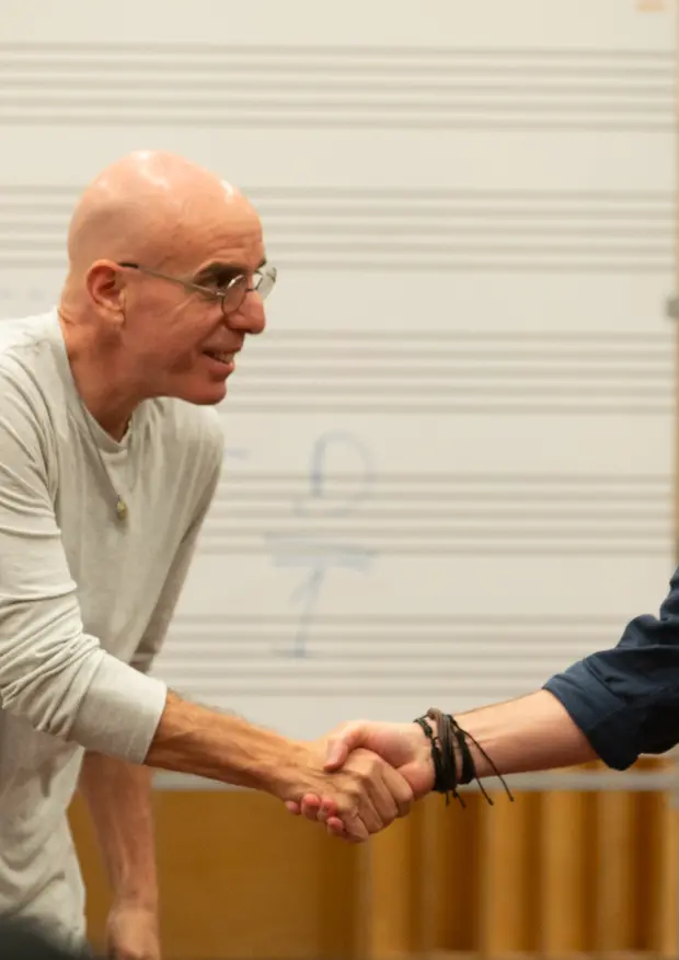 Zohar Fresco i Kierownik Katedry Muzyki Jazzowej dr Jakub Olejnik