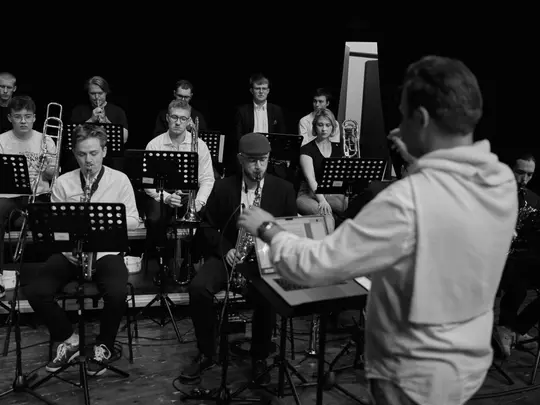 Pr&oacute;ba przed koncertem Big-Bandu AMKL