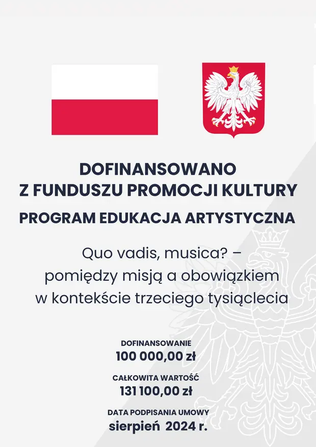 Koncert towarzyszący Og&oacute;lnopolskiej Konferencji &bdquo;Duchowość w muzyce &ndash; muzyka w duchowości&rdquo;