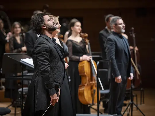Maestro Bassem Akiki, Joanna Zawartko, Mariusz Godlewski, Akademicka Orkiestra Symfoniczna