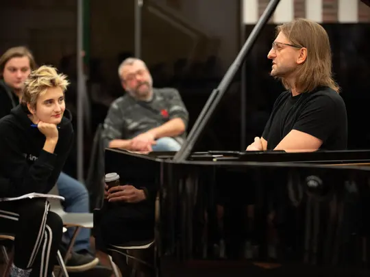 Leszek Możdzer and participants of the Jazz Masterclass Możdzer Danielsson Fresco workshops