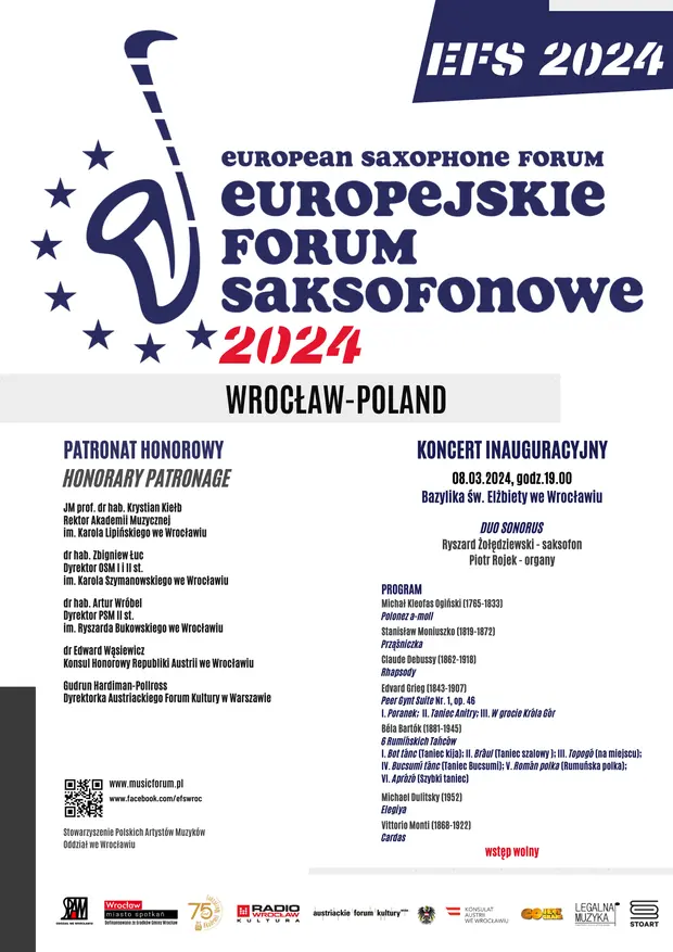 Koncert inauguracyjny Europejskiego Forum Saksofonowego