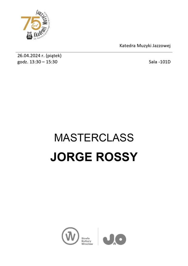 Jorge Rossy Masterclass