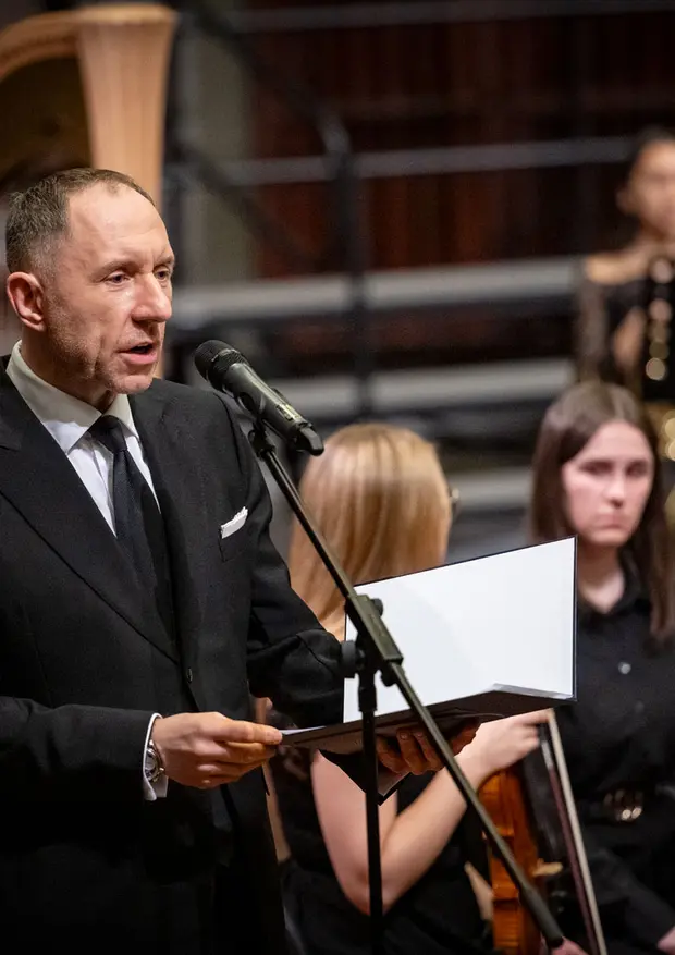 JM Rektor AMKL prof. dr hab. Krystian Kiełb wita Gości na Koncercie dla Uczczenia Obchod&oacute;w Święta Nauki we Wrocławiu