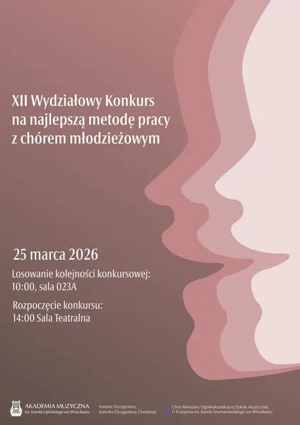 XII Wydziałowy Konkurs na najlepszą metodę pracy z chórem młodzieżowym