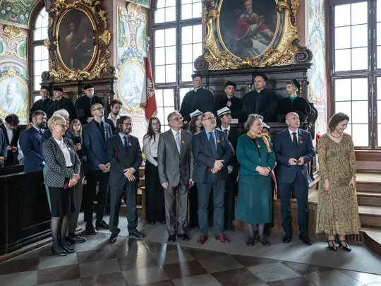 Academic procession in the Leopoldina Hall in the Main Building of the University of Wrocław