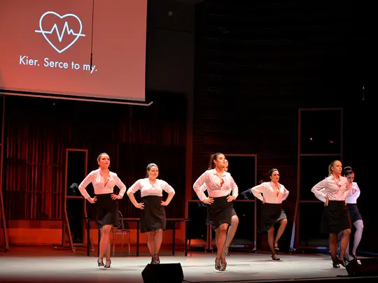 The diploma performance of the 3rd year of the Vocal Faculty in the subject of work on body plasticity "Alice in Wonderland" 07/05/2019