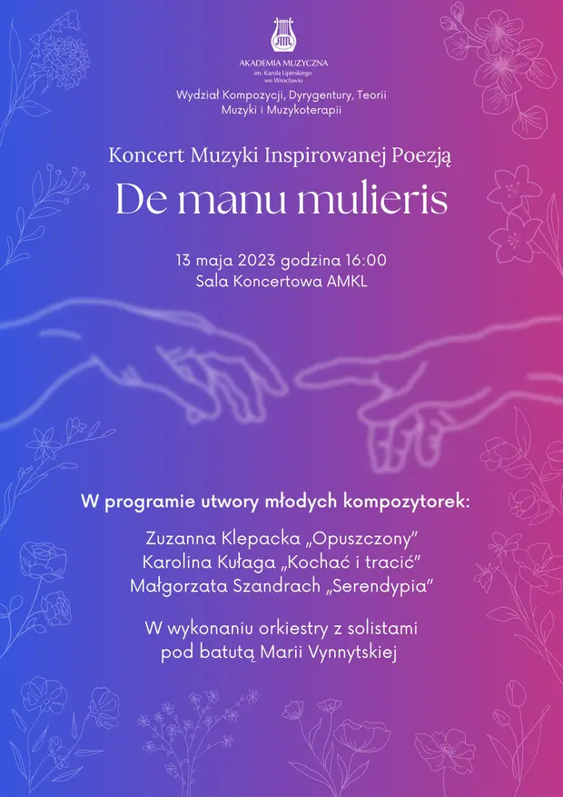 Koncert Muzyki Inspirowanej Poezją De manu mulieris